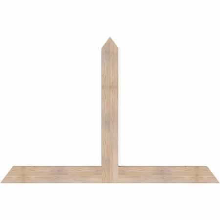 Ekena Millwork Portland Smooth Timber Gable Bracket, Douglas Fir, 72"W x 48"H x 3 1/2"D x 5 1/2"F, 16/12 Pitch GBW072X48X0406POR00SDF